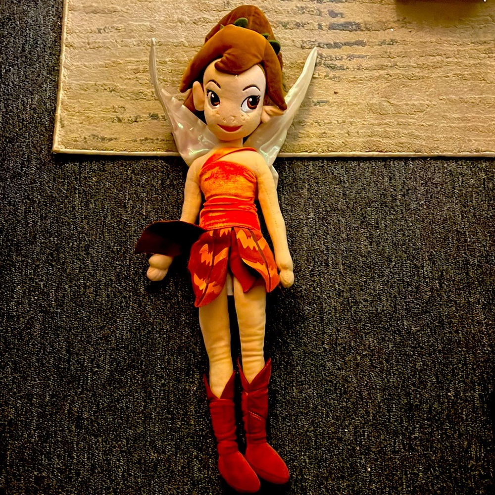 Disney Store Fawn Fairy 21" Stuffed Plush Doll Tinkerbell Fairies RARE